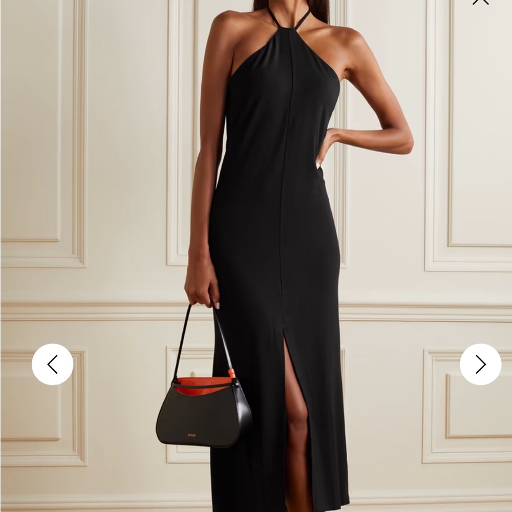 Reformation NWT Stetson stretch-TENCEL Lyocell halterneck midi dress